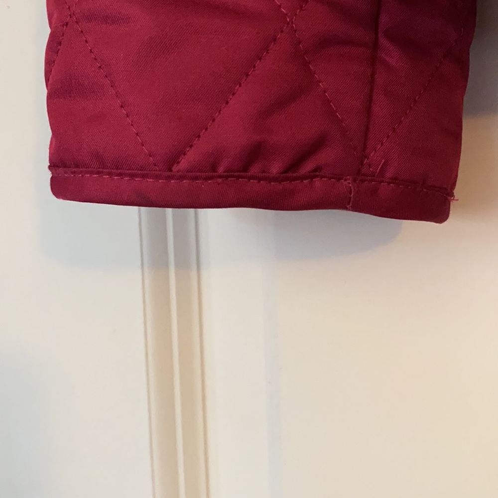 Burberry Quilted Bomber Jacket in Deep Burgundy - Picture 9 of 16
